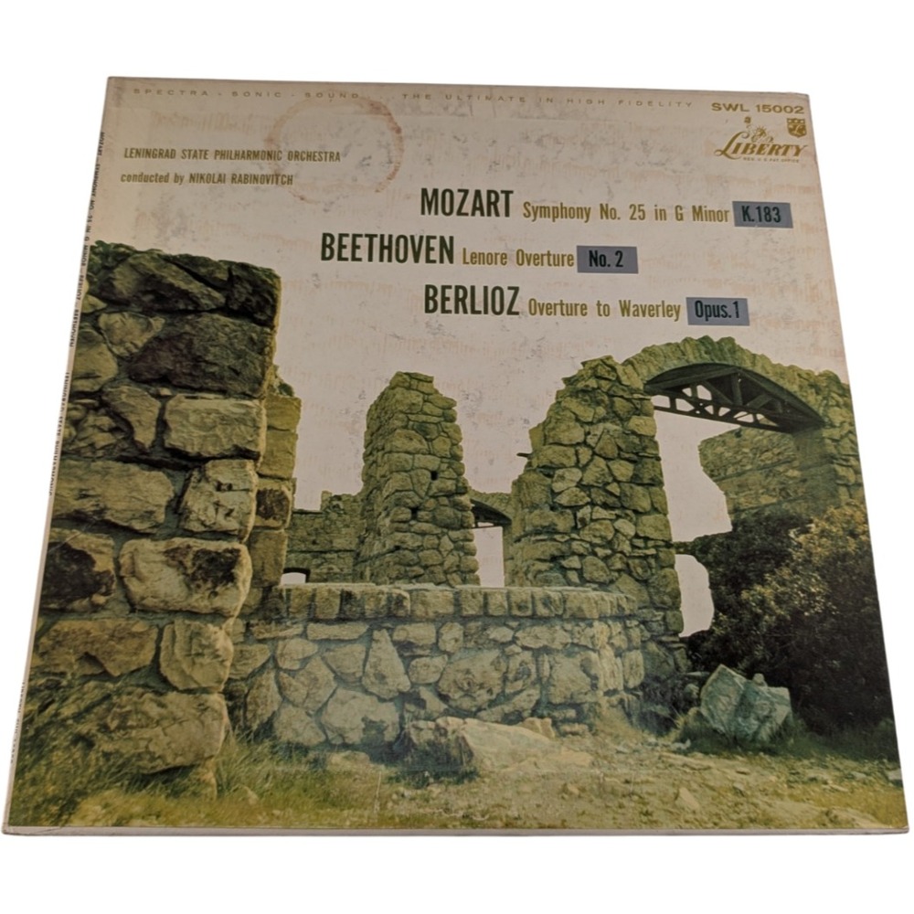 Mozart Beethoven Berlioz LP Liberty SWL 15002 Leningrad Rabinovitch EX VG